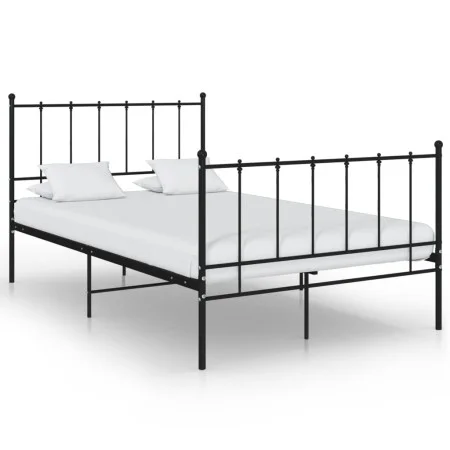 Schwarzer Metallbettrahmen 120x200 cm von vidaXL, Betten und Lattenroste - Ref: Foro24-324952, Preis: 106,03 €, Rabatt: %