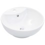 Lavabo con rebosadero 46,5x18 cm cerámica blanco