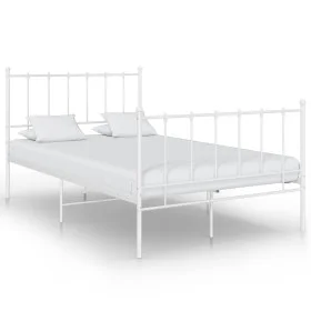 Bettgestell aus weißem Metall, 120 x 200 cm von vidaXL, Betten und Lattenroste - Ref: Foro24-324953, Preis: 95,40 €, Rabatt: %