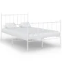 White metal bed frame 120x200 cm by vidaXL, Beds and slatted bases - Ref: Foro24-324953, Price: 95,40 €, Discount: %