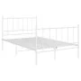 White metal bed frame 120x200 cm by vidaXL, Beds and slatted bases - Ref: Foro24-324953, Price: 95,40 €, Discount: %