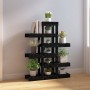 Soporte para plantas madera maciza pino negro 85x25x109,5 cm
