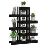 Soporte para plantas madera maciza pino negro 85x25x109,5 cm