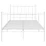 Estructura de cama de metal blanco 120x200 cm de vidaXL, Camas y somieres - Ref: Foro24-324953, Precio: 96,09 €, Descuento: %