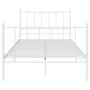 White metal bed frame 120x200 cm by vidaXL, Beds and slatted bases - Ref: Foro24-324953, Price: 95,40 €, Discount: %