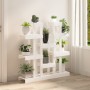 Soporte para plantas madera maciza pino blanco 104,5x25x109,5cm