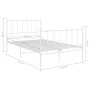 White metal bed frame 120x200 cm by vidaXL, Beds and slatted bases - Ref: Foro24-324953, Price: 95,40 €, Discount: %