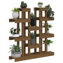 Soporte plantas madera maciza pino marrón miel 104,5x25x109,5cm