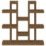 Soporte plantas madera maciza pino marrón miel 104,5x25x109,5cm