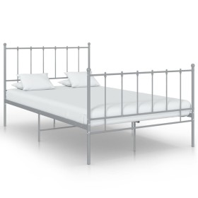 Estructura de cama de metal gris 120x200 cm