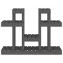 Soporte para plantas madera maciza pino gris 104,5x25x77,5 cm