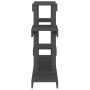Soporte para plantas madera maciza pino gris 104,5x25x77,5 cm