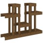 Soporte para plantas madera maciza pino miel 104,5x25x77,5 cm