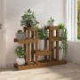 Soporte para plantas madera maciza pino miel 104,5x25x77,5 cm