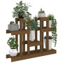 Soporte para plantas madera maciza pino miel 104,5x25x77,5 cm