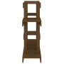 Soporte para plantas madera maciza pino miel 104,5x25x77,5 cm