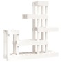 Soporte para plantas madera maciza de pino blanco 92x25x97 cm