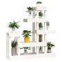 Soporte para plantas madera maciza de pino blanco 92x25x97 cm