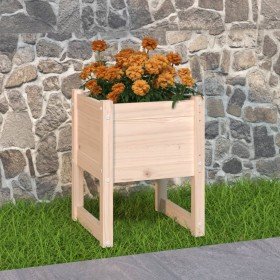 Jardinera de madera maciza de pino 40x40x52,5 cm en Maceteros y jardineras | Comprar online en Foro24