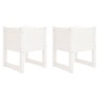 Jardinera 2 unidades madera maciza de pino blanco 40x40x52,5 cm