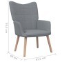 Sillón de relax de tela gris claro de vidaXL, Sillones - Ref: Foro24-327919, Precio: 118,79 €, Descuento: %