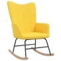 Silla mecedora con reposapiés tela amarillo mostaza de vidaXL, Mecedoras - Ref: Foro24-328025, Precio: 159,87 €, Descuento: %