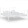 White metal bed frame 140x200 cm by vidaXL, Beds and slatted bases - Ref: Foro24-324956, Price: 102,03 €, Discount: %