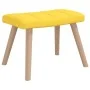 Silla mecedora con reposapiés tela amarillo mostaza de vidaXL, Mecedoras - Ref: Foro24-328025, Precio: 159,87 €, Descuento: %