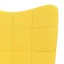 Silla mecedora con reposapiés tela amarillo mostaza de vidaXL, Mecedoras - Ref: Foro24-328025, Precio: 159,87 €, Descuento: %