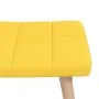 Silla mecedora con reposapiés tela amarillo mostaza de vidaXL, Mecedoras - Ref: Foro24-328025, Precio: 159,87 €, Descuento: %