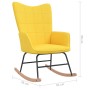 Schaukelstuhl mit Fußstütze aus senfgelbem Stoff von vidaXL, Schaukelstühle - Ref: Foro24-328025, Preis: 140,58 €, Rabatt: %