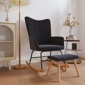 Rocking chair with black fabric footrest by vidaXL, Rocking chairs - Ref: Foro24-328024, Price: 172,10 €, Discount: %