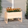 Jardinera de madera maciza de pino 78x40x52 cm