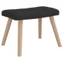 Schaukelstuhl mit Fußstütze aus schwarzem Stoff von vidaXL, Schaukelstühle - Ref: Foro24-328024, Preis: 172,10 €, Rabatt: %