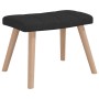 Schaukelstuhl mit Fußstütze aus schwarzem Stoff von vidaXL, Schaukelstühle - Ref: Foro24-328024, Preis: 142,54 €, Rabatt: %