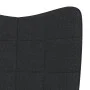 Schaukelstuhl mit Fußstütze aus schwarzem Stoff von vidaXL, Schaukelstühle - Ref: Foro24-328024, Preis: 172,10 €, Rabatt: %