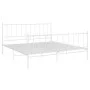White metal bed frame 140x200 cm by vidaXL, Beds and slatted bases - Ref: Foro24-324956, Price: 102,03 €, Discount: %