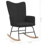 Silla mecedora con reposapiés tela negro de vidaXL, Mecedoras - Ref: Foro24-328024, Precio: 172,10 €, Descuento: %