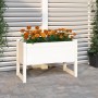 Jardinera madera maciza de pino blanco 78x40x52 cm en Maceteros y jardineras | Comprar online en Foro24