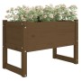 Jardinera madera maciza de pino marrón miel 78x40x52 cm en Maceteros y jardineras | Comprar online en Foro24