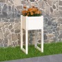 Jardinera madera maciza de pino blanco 40x40x81 cm en Maceteros y jardineras | Comprar online en Foro24