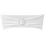 Moño decorativo elástico para sillas con hebilla 25 pzas Blanco