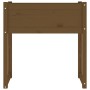Jardinera madera maciza de pino marrón miel 78x40x81 cm