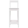 Taburetes altos 2 uds madera maciza pino blanco 40x41,5x112 cm
