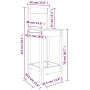 Taburetes altos 2 uds madera maciza pino negro 40x41,5x112 cm