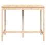 Mesa alta de bar de madera maciza de pino 140x80x110 cm