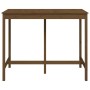 Mesa alta de bar madera maciza de pino marrón miel 140x80x110cm