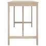 Mesa alta de bar de madera maciza de pino 180x80x110 cm