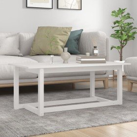 Mesa de centro de madera maciza de pino blanco 110x55x45 cm Mesa de centro de madera maciza de pino blanco 110x55x45 cm