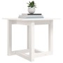 Mesa de centro de madera maciza de pino blanca 50x50x45 cm